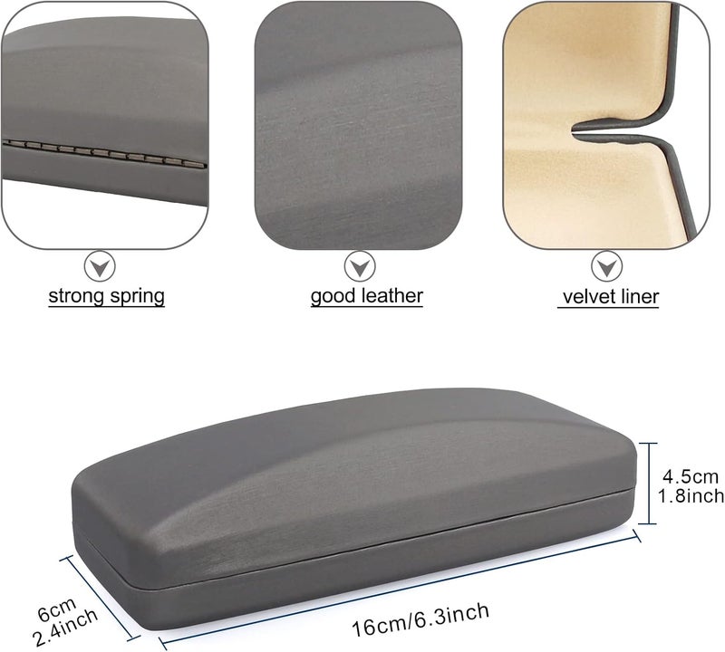 SMARTTOP Hard Shell Eyeglass Case- Glass Case With Cleaning Cloth, Glasses Case hard shell for men women - Image 2